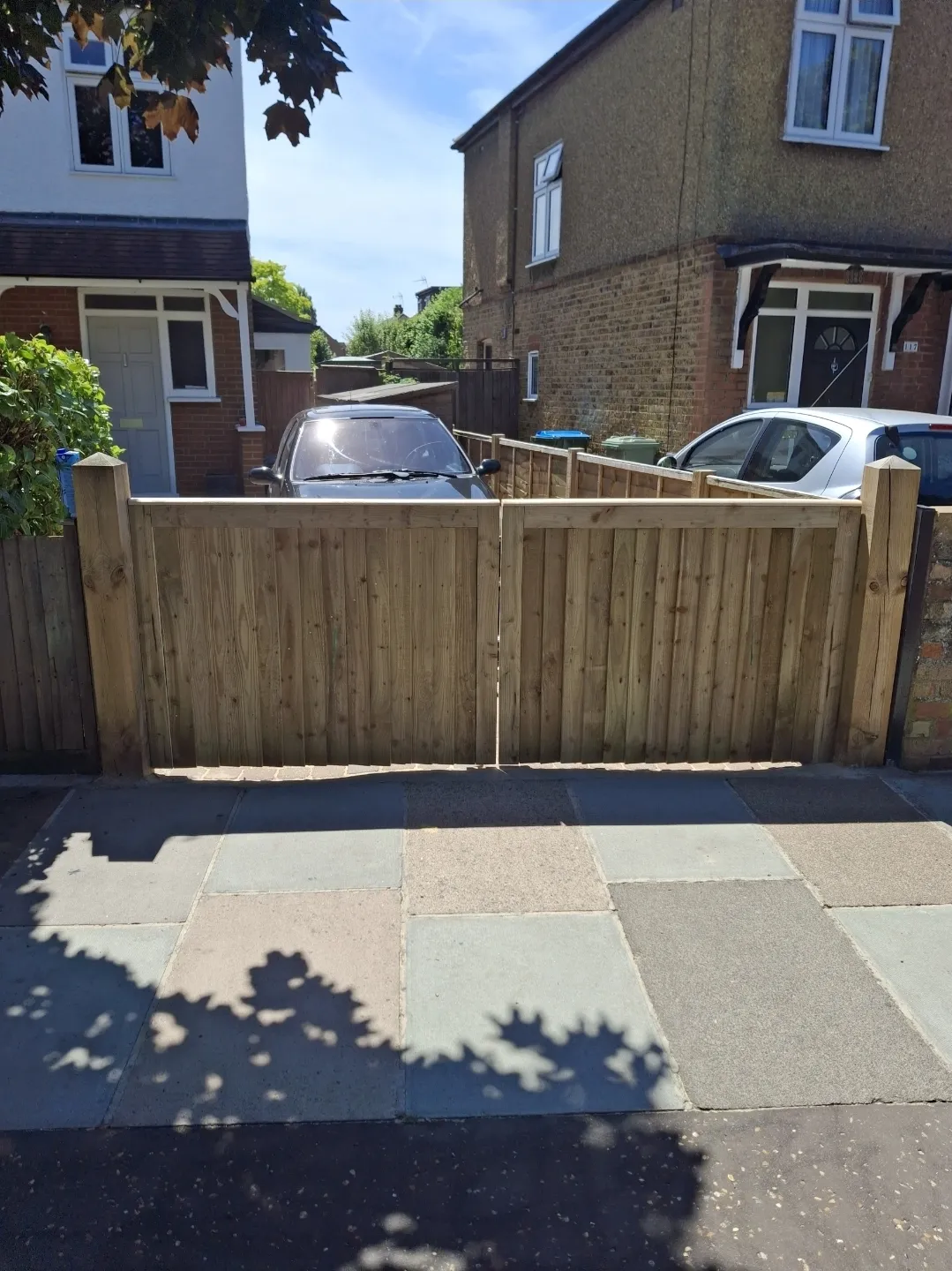 Timber side pedestrian gates — builders Surrey